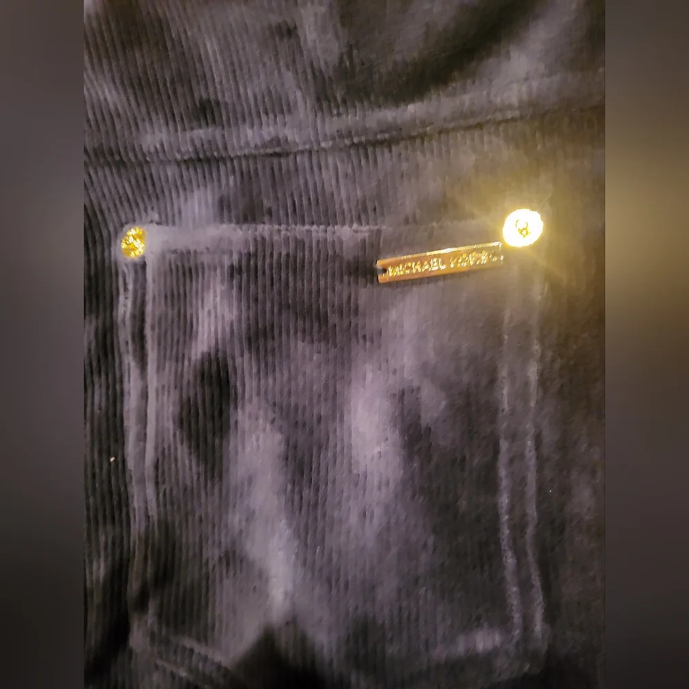 Michael Kors Pants Couduroy blue velvet like new, size small - Picture 5 of 9